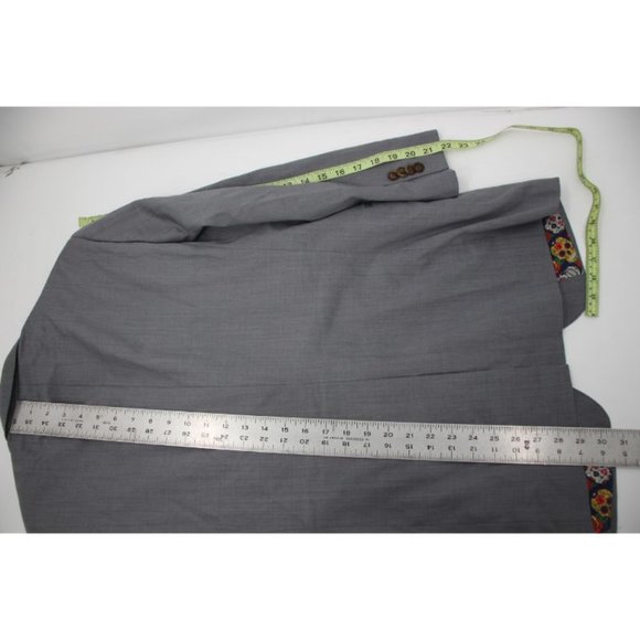 NWT indochino mens 38-40 Made to measure wool sport coat gray two button vented - Picture 6 of 13